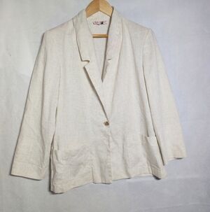 Block Island Petites Sz 12 Women's Linen Blazer